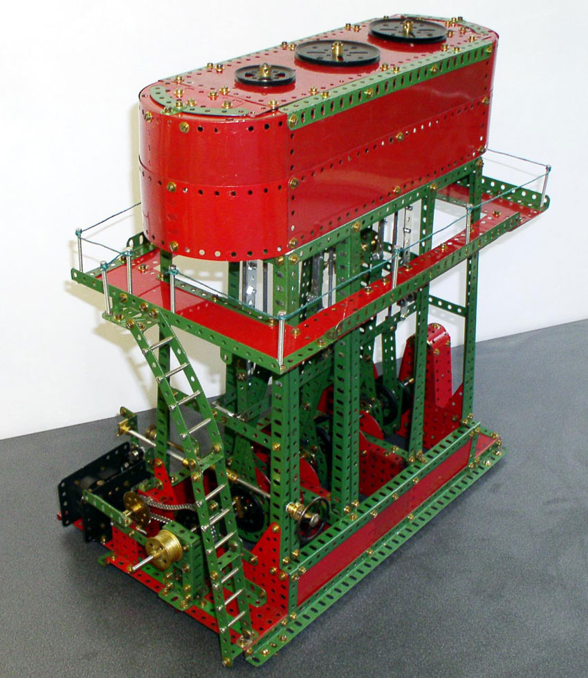 Marine engine top view