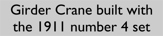 Meccano Girder crane built with 19211 4 set